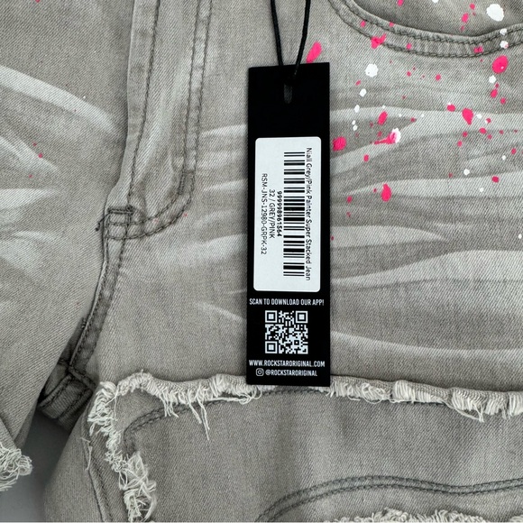 Rockstar Original RSM225 Super Stacked Flare Denim Jeans Mens 32x45 - Picture 8 of 15